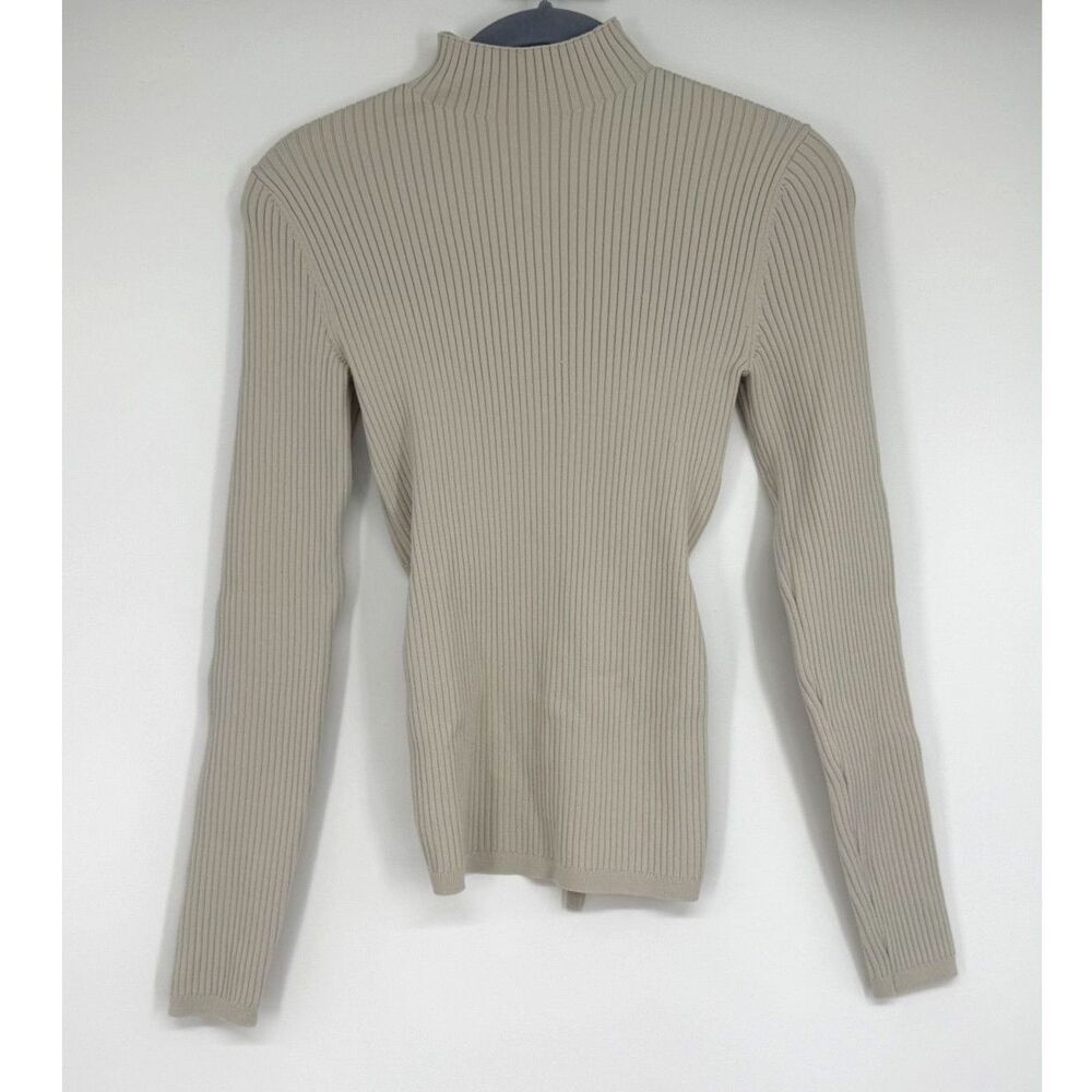Babaton for Aritzia Cream Sculpt Tie Back Long Sleeve Size XS